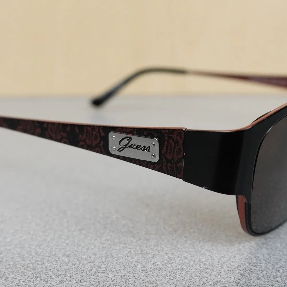 Guess Eyeglasses Womens GU2329 BLK Metal Black Red Frames 52-16-135
